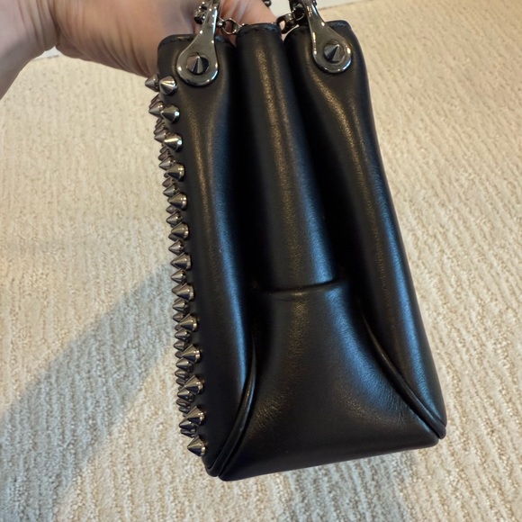 Christian Louboutin Triloubi Small Shoulder Bag Calf Leather Black - Picture 6 of 16